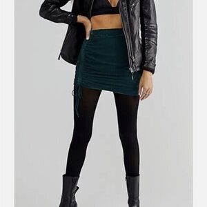 #freepeople Green Velvet Skirt